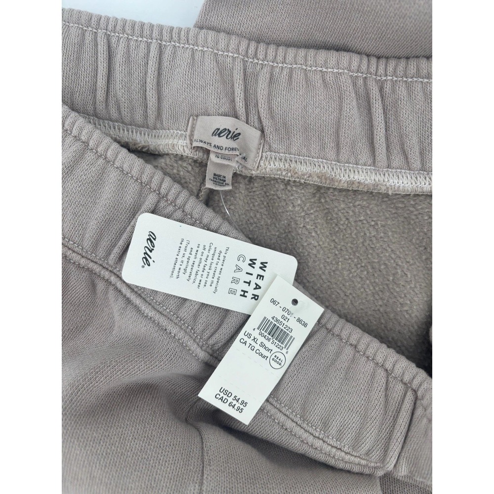 NWT Aerie Oh Snap! Barrel Sweatpant Sz XL Short Stone Harbor Cozy Lounge $55 - Picture 9 of 15